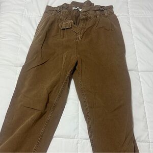 Zara Tan High-Waisted Trousers